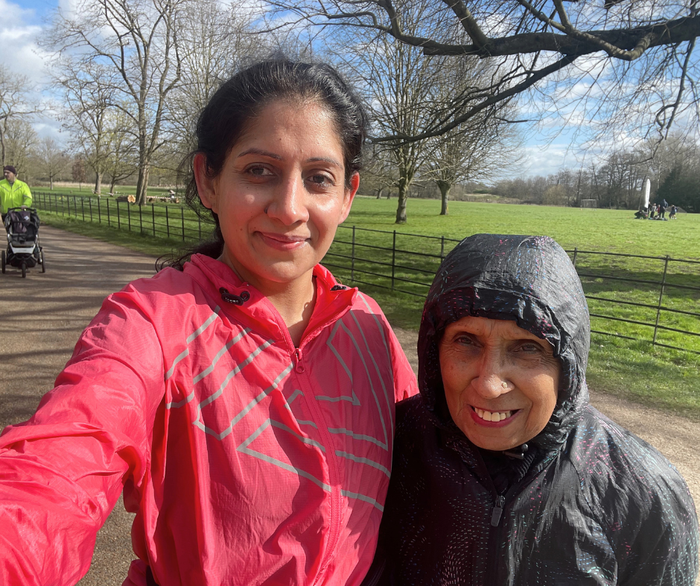 Two women smiling at camera