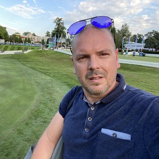 Alex on a day out watching PGA golf
