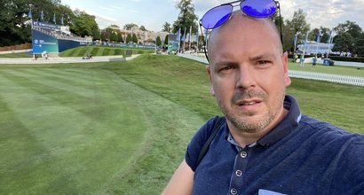 Alex on a day out watching PGA golf