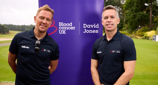 Simon Thomas and David Jones stood next to each other at David Jones Golf Day