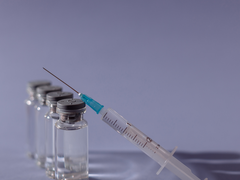Injection and empty bottles