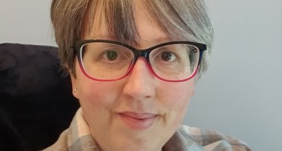 Louise, in remission after a stem cell transplant for myelofibrosis (MF)