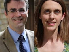 Portrait pictures of Professor Graham Collins and Dr Claire Palles