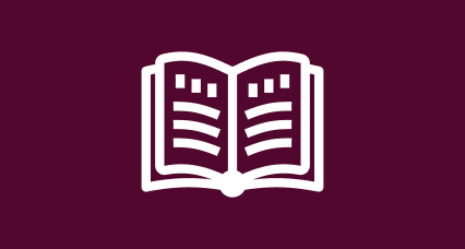 A graphic of an open book representing free printed information from Blood Cancer UK