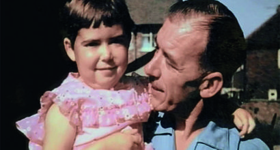 David Eastwood, co-founder of Blood Cancer UK, holding daughter Susan who was living with leukaemia before later passing away.