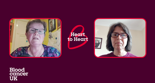 Gisa and Lorna talking about losing their sons to blood cancer on the Heart to Heart podcast.